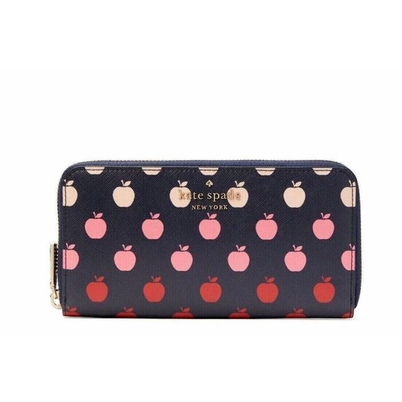 New Kate Spade Staci Orchard Degrade Print Large Continental Wallet Blazer Blue - Picture 1 of 3